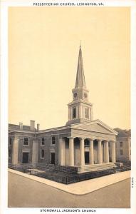 D63/ Lexington Virginia Va Postcard c1910 Presbyterian Church Building