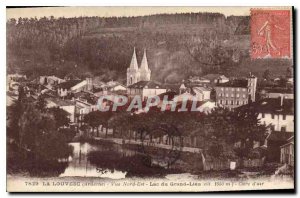 Old Postcard Louvesc Ardeche view North East Lake Grand Place Cure Air