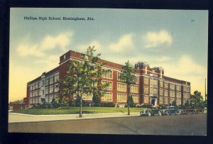 Birmingham, Alabama/AL Postcard, View Of Phillips High School, Old Cars