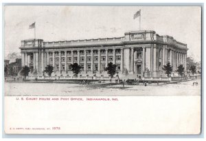 c1905 US Court House Post Office Exterior Building Indianapolis Indiana Postcard 