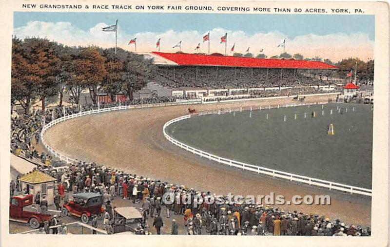 New Grandstand & Race Track on York Fair Ground York, Pennsylvania, PA, USA H...