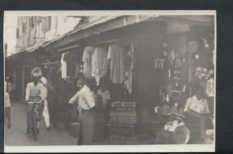 Tanzania Postcard - Shops on The Main Street, Zanzibar    T2562 