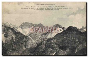Old Postcard Alps Picturesque Panorama From Summit Of The Tete s & # 39Etret