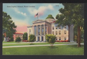 North Carolina RALEIGH State Capitol Pub for Ashville Post Card Co. ~ LINEN