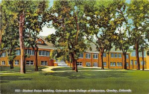 Greeley Colorado 1950s Postcard Student Union Colorado State College Education