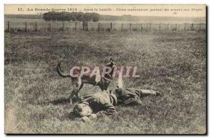 Old Postcard Militaria After the battle Chein amulancier carrying aid to the ...