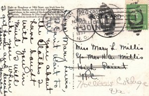 Vintage Postcard 1933 Hotel McAlpin Broadway 34Th Street From Station New York