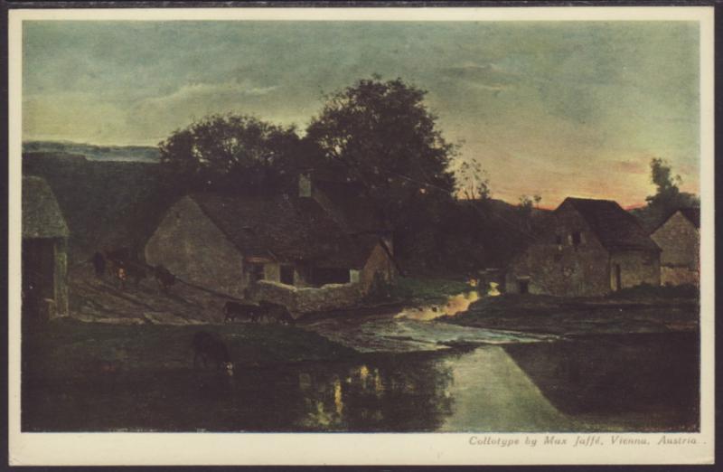 Evening,Daubigny,Painting Postcard