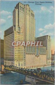 Postcard Old Chicago Civic Opera Building Chicago