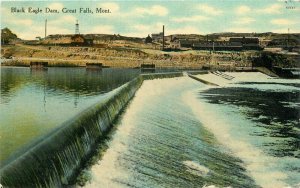 Great Falls Montana Black Eagle Dam Postcard 21-11941
