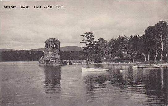 Connecticut Twin Lakes Alvords Tower Albertype