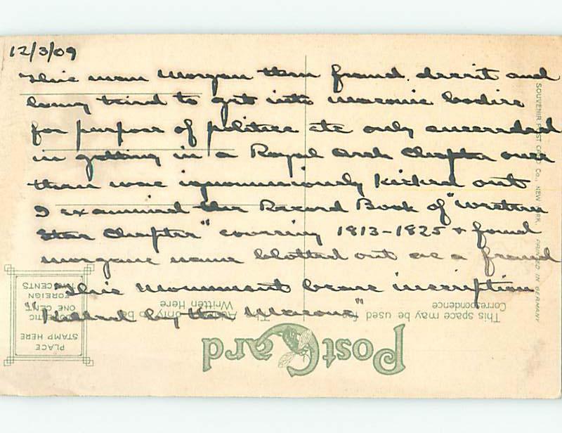 Divided-back MONUMENT SCENE Batavia New York NY AE7838