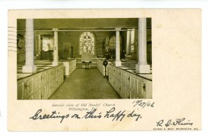 DE - Wilmington. Old Swedes' Church, Interior ca 1906