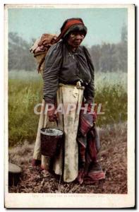 Postcard Ancient Indians Yowemite Valley Cal