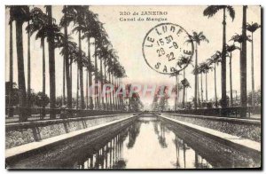 Old Postcard Rio De Janeiro Do Mangue Canal