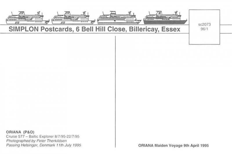 Oriana  Baltic Explorer Oriana , P & O Steamship Company View image 