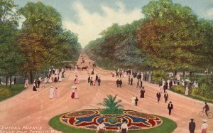 Vintage Postcard Central Avenue Recreation Spot Belle Isle Detroit Michigan MI