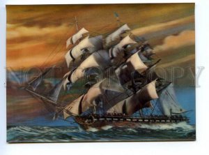 495139 Sailing ships viking ship lenticular 3D postcard