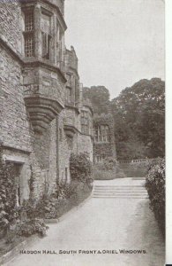 Derbyshire Postcard - Haddon Hall - South Front & Oriel Windows - Ref TZ9502