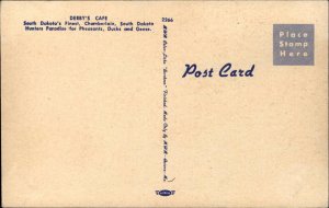 Chamberlain SD Derby's Caf‚ Neon Sign NICE LINEN Postcard