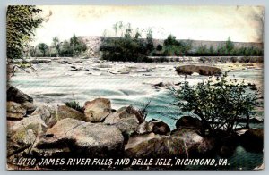 James River Falls and Belle Isle   Richmond  Virginia   Postcard  1907