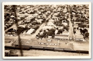 Laredo TX RPPC Texas Aerial View Street Homes Buildings Real Photo Postcard T23