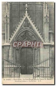 Old Postcard Paris Notre Dame La Porte Rouge Rue du Cloitre No Lady