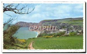 Old Postcard From Sidmouth Satcombe Hill showing Peak Hill