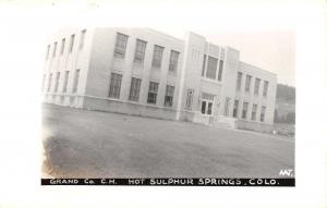 Hot Sulphur Spring Colorado Grand Court House Real Photo Antique Postcard K30652