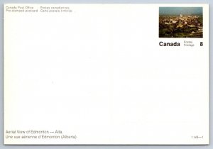 Edmonton, Alberta, 1970s Canada Post Pre-Stamped Chrome Aerial View Postcard