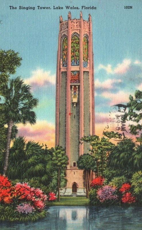 1961 The Singing Tower Building Lake Wales Florida Structure Vintage Postcard