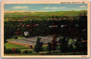 Utica New York NY, 1952 Tennis Courts, Memorial Parkway, Greenfield, Postcard