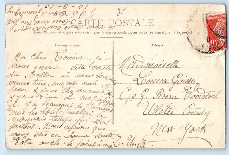 Vosges France Postcard Ballon D'Alsace The New Customs Barracks 1910