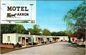 Postcard MOTEL SCENE Akron Pennsylvania PA AL6654