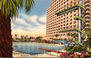 Texas Houston The Shamrock Hotel Swimming Pool 1950