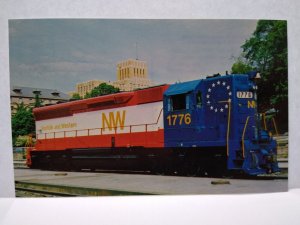 Railroad Postcard Train Locomotive Norfolk And Western Railway 1776 Patriotic