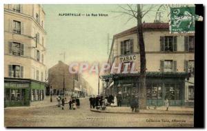 Alfortville Old Postcard The rue Veron (tobacco)