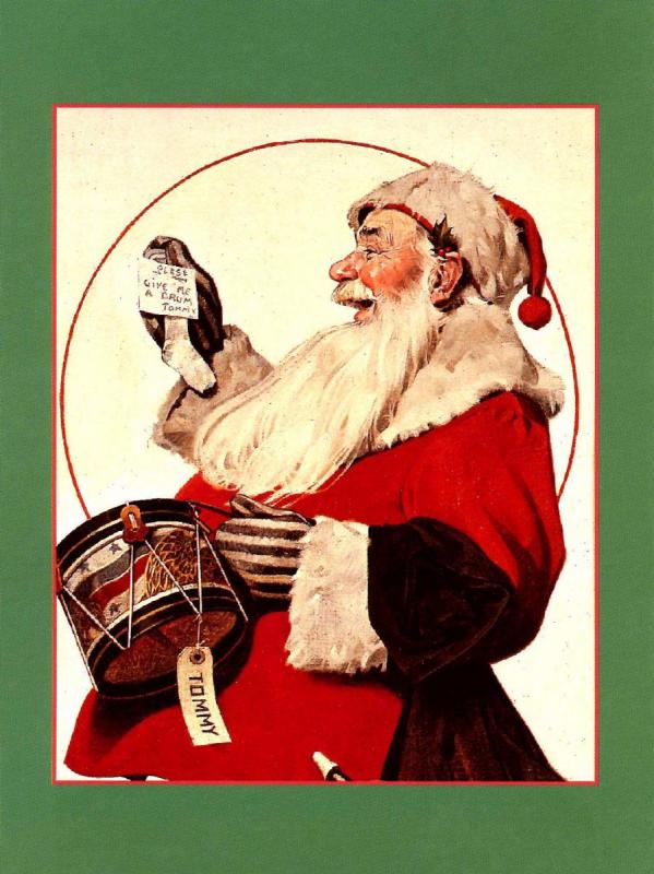 Norman Rockwell (Repro) - Christmas: A Drum for Tommy  (Size: 6.625 X 4.625)