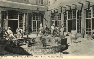 Santa Fe NM La Fonda Hotel Fred Harvey H-3970 Postcard TRIMMED