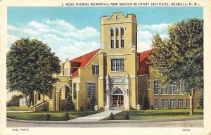 Thomas Memorial New Mexico Military Institute Roswell NM linen postcard