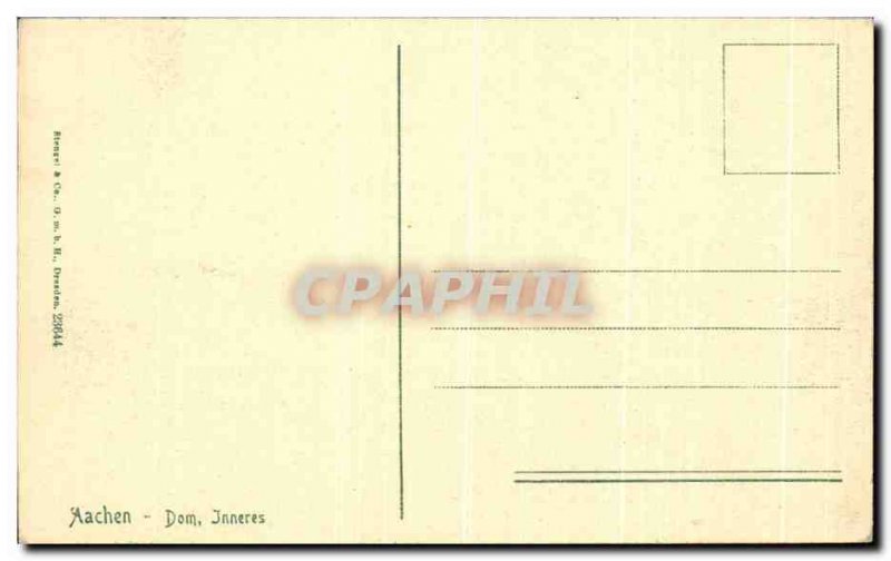 Old Postcard Aachen Dom Inneres