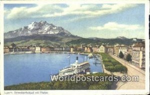 Schweizerhofquai mit Pilatus Luzern Swizerland Unused 