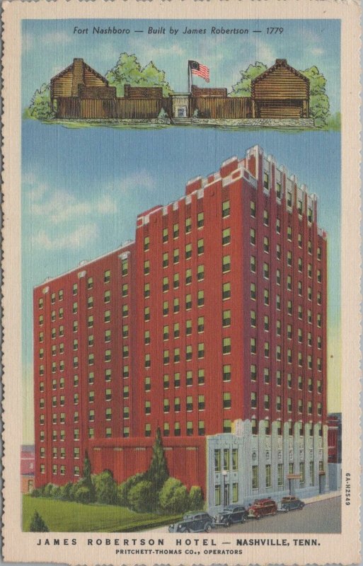 Postcard James Robertson Hotel Nashville TN