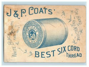 Lot of 3 1880's J&P Coats Six Cord Spool Thread Children Cute Dog P174