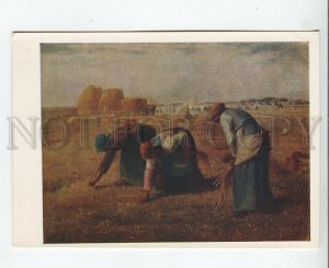 457783 USSR 1963 year Jean-Francois Millet Gatherers of Ears old postcard