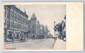 La Crosse Wisconsin Postcard Main Street Buildings Horse Carriage 1905 Unposted
