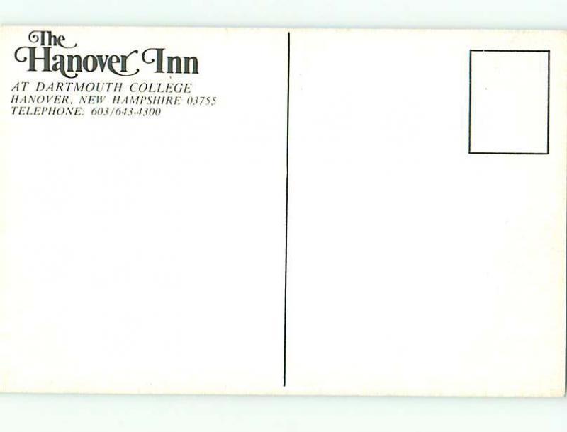 Unused Pre-1980 HANOVER INN RESTAURANT & MOTEL Hanover NH s2794@