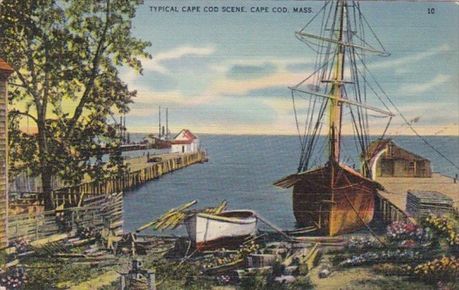 Massachusetts Cape Cod Typical Waterfront Scene