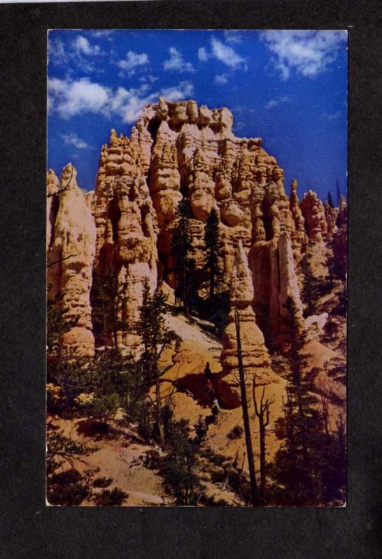 UT Queen's Castle Bryce Canyon National Park Utah Linen Postcard