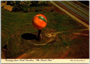 VINTAGE CONTINENTAL SIZE POSTCARD THE GIANT PEACH LOCATED I-85 GAFFNEY S.C. 70s